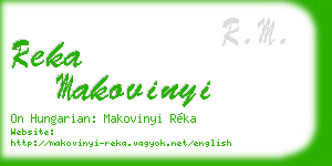 reka makovinyi business card