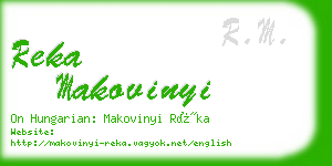 reka makovinyi business card